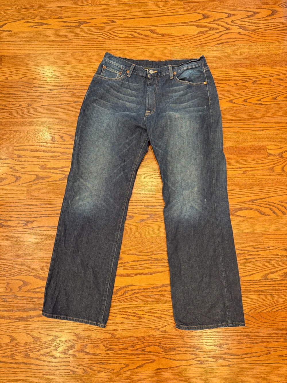 Lucky Brand Men's Dark Blue Straight Jeans